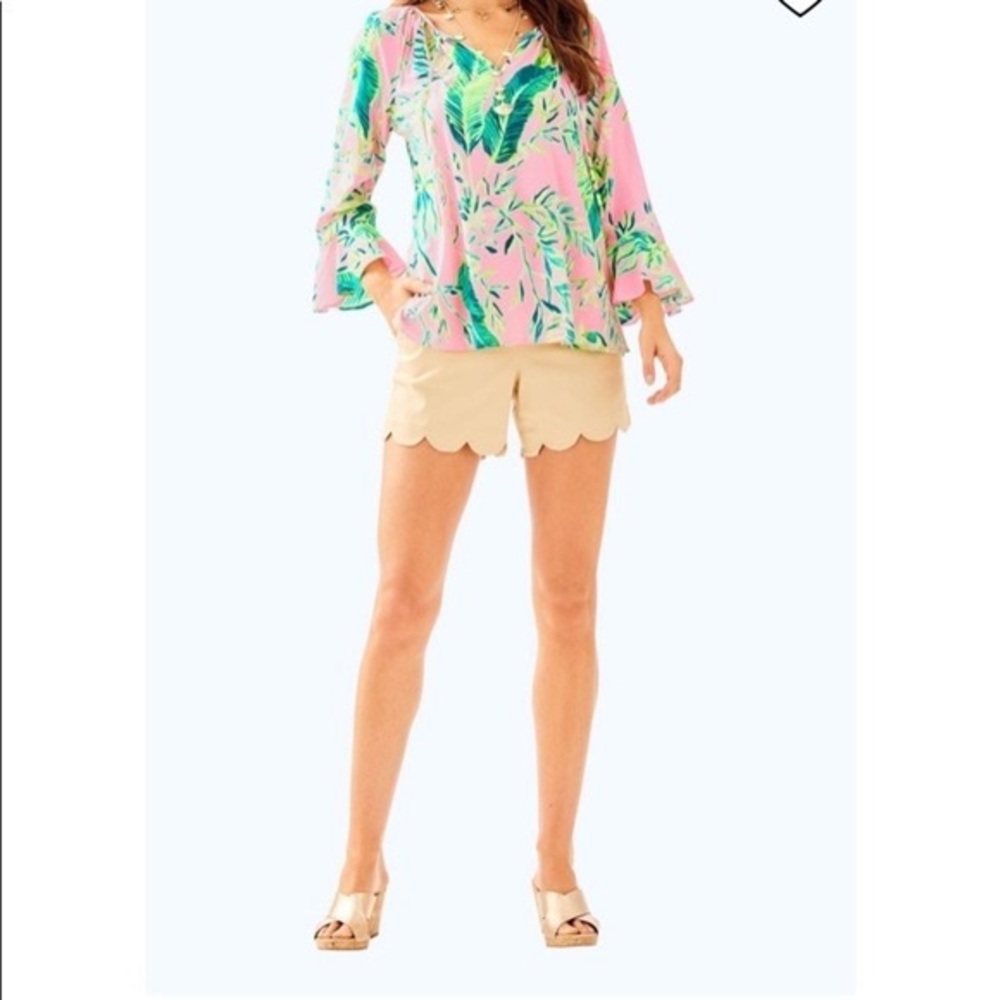 NWT Lilly Pulitzer Willa Flounce Sleeve Top